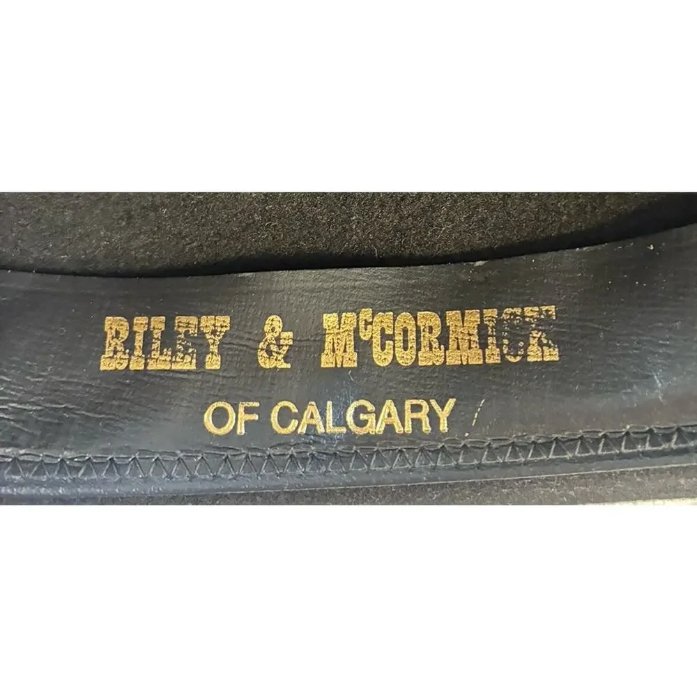 Vintage Smithbilt Black Wool Felt Kid’s Hat Riley & McCormick Calgary Youth Med